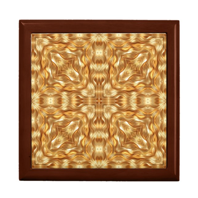 Lovely golden abstract pattern gift box (Front)