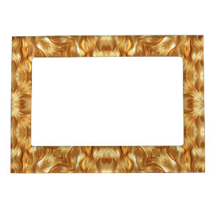Lovely golden abstract pattern magnetic frame