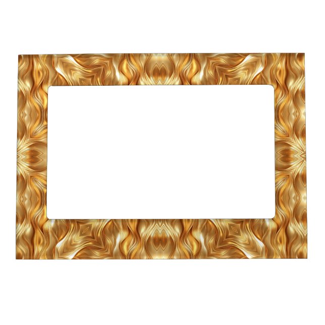 Lovely golden abstract pattern magnetic frame (Front)