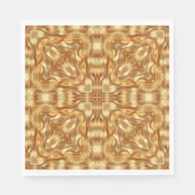 Lovely golden abstract pattern napkins (Front)