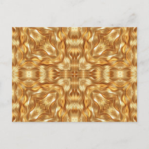Lovely golden abstract pattern postcard