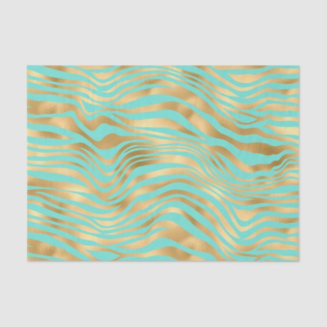 Lovely golden stripes tissue paper (Front)