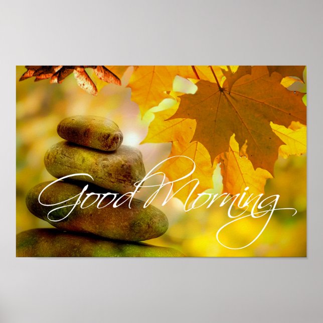 Lovely Good Morning Positive Thinking Poster (Front)