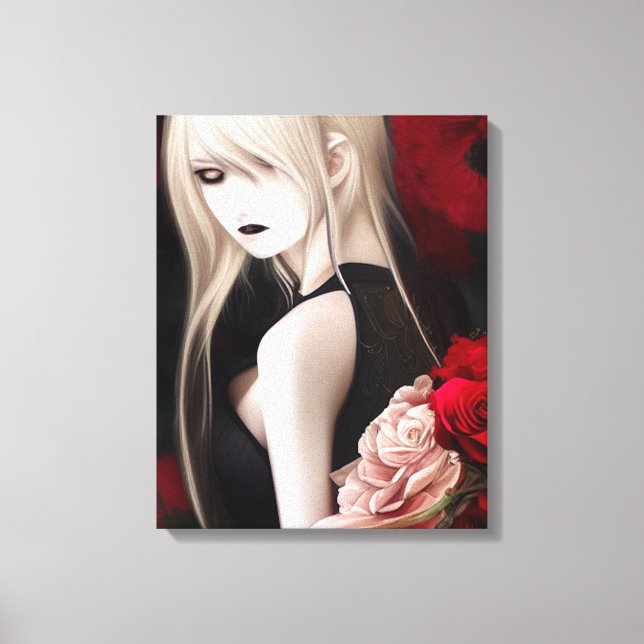 Lovely Goth Elf Girl  Canvas Print (Front)