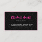 Lovely Gothic Business Card Pink/Grey (Back)