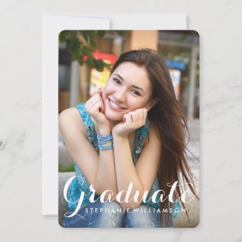 Lovely Graduate Photo Graduation Party 5x7 Paper Invitation Card