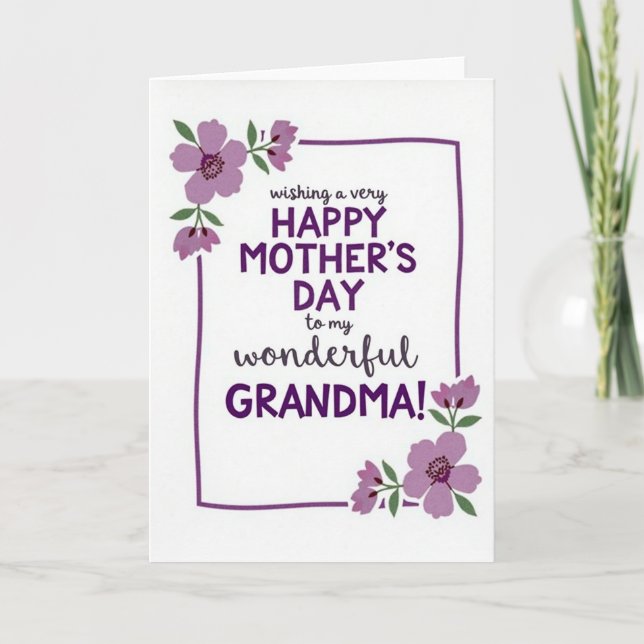 Lovely Grandma Mothers Day Card (Front)
