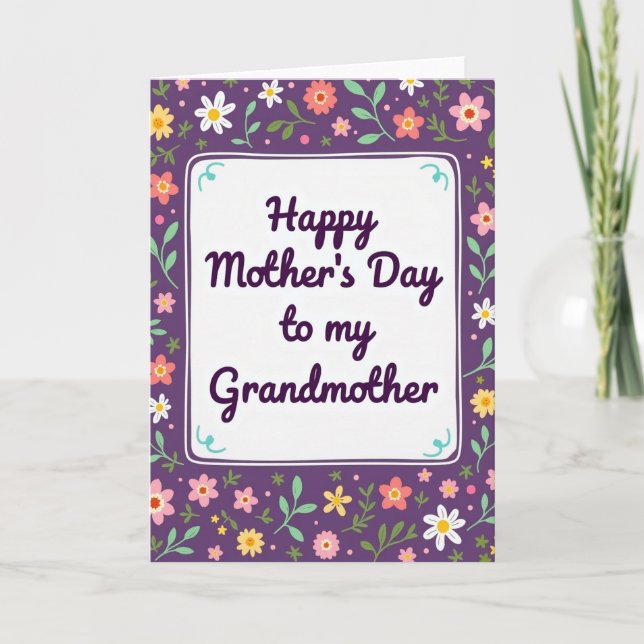 Lovely Grandmothers Day Card (Front)