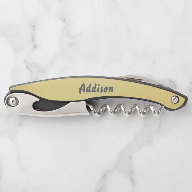 Lovely Gray and Gold Waiter's Corkscrew (Front)