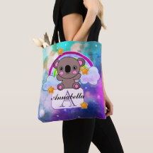 Lovely Gray Kawaii Koala with Rainbow Stars