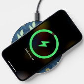 Lovely Green and Blue Leafy Pattern Wireless Charger (Phone)