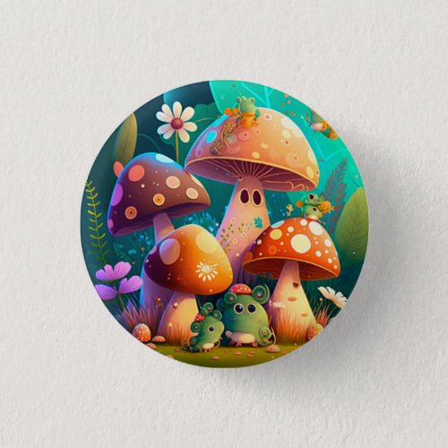 Lovely green cute baby mushrooms       button