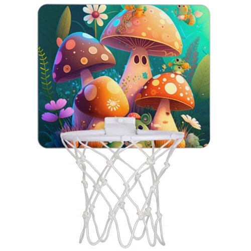 Lovely green cute baby mushrooms       mini basketball hoop