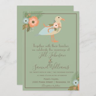 Lovely Green Elegant Bird Wedding