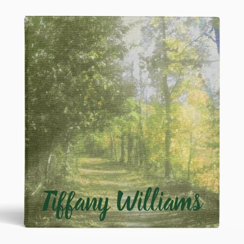 Lovely Green Forest Oil Painting Canvas Binder