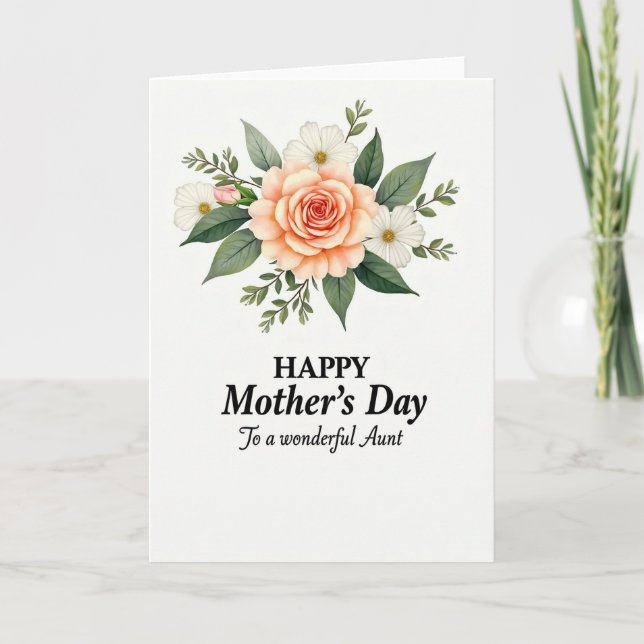 Lovely Green Mothers Day Card (Front)