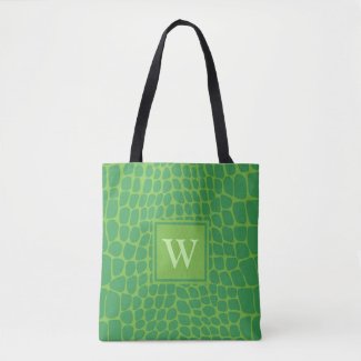 Lovely green snakeskin monogram