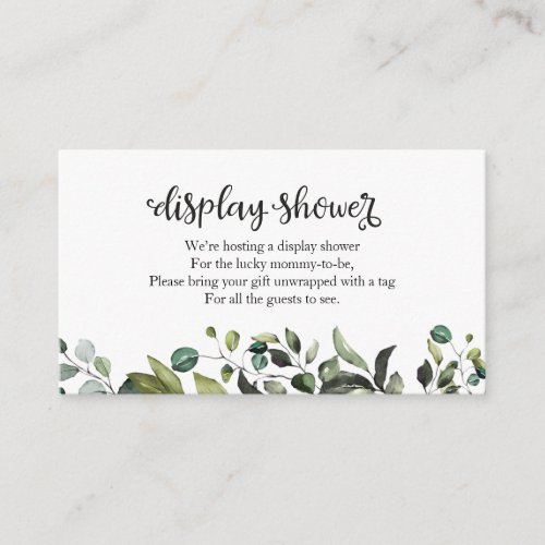 Lovely Greenery Fall Baby Shower Display Shower Enclosure Card