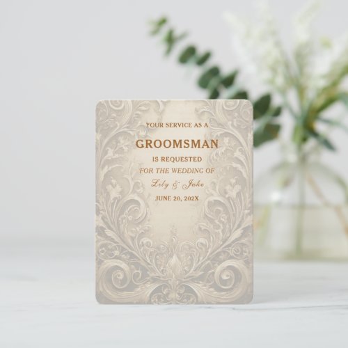 Lovely Groomsman Invitation