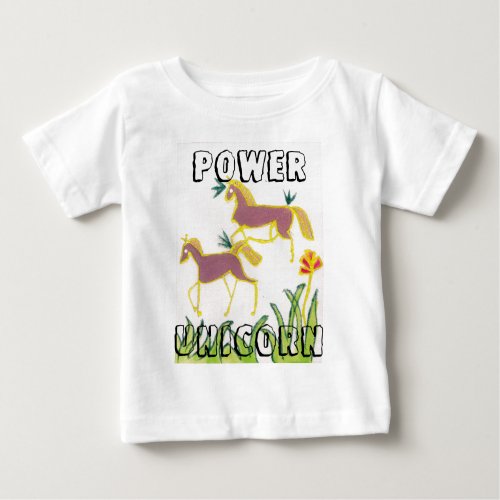 Lovely Hakuna Matata Power Unicorn Kids dress Baby T_Shirt