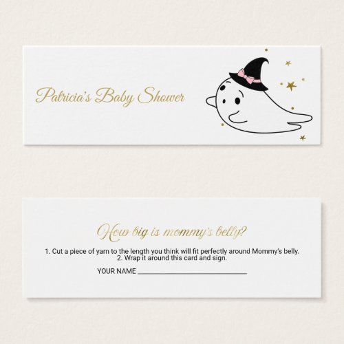 Lovely Halloween Baby Shower Measure Belly Card