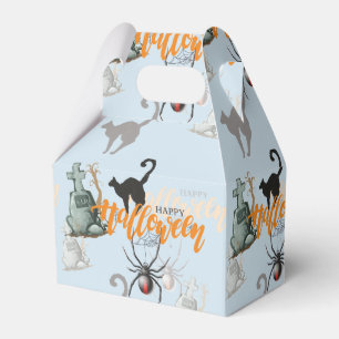 Lovely Halloween Seamless Pattern Favor Boxes