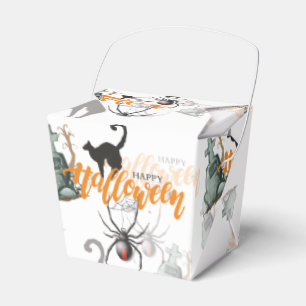 Lovely Halloween Seamless Pattern Favor Boxes