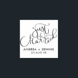 Lovely Hand Lettered Just Married Rubber Stamp<br><div class="desc">Personalized "Just Married" rubber stamp featuring elegant hand lettering. A perfect accent to your wedding announcements.</div>