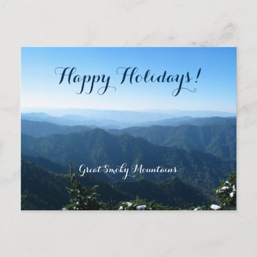 Lovely Happy Holidays from Great Smoky Mountains Holiday Postcard