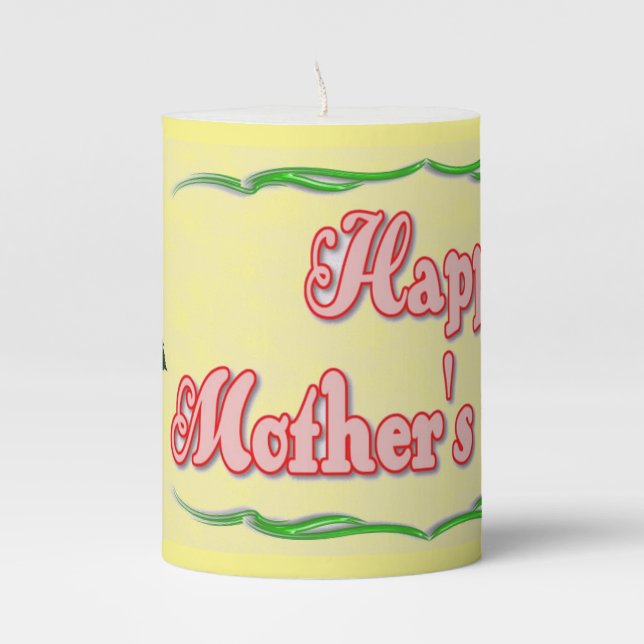 Lovely Happy Mother's Day Candle (Front)