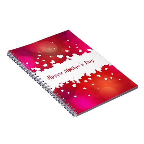 Lovely Happy Mothers Day Hearts Notebook