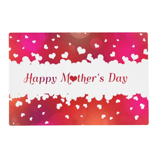 Lovely Happy Mother's Day Hearts Placemat (Front)
