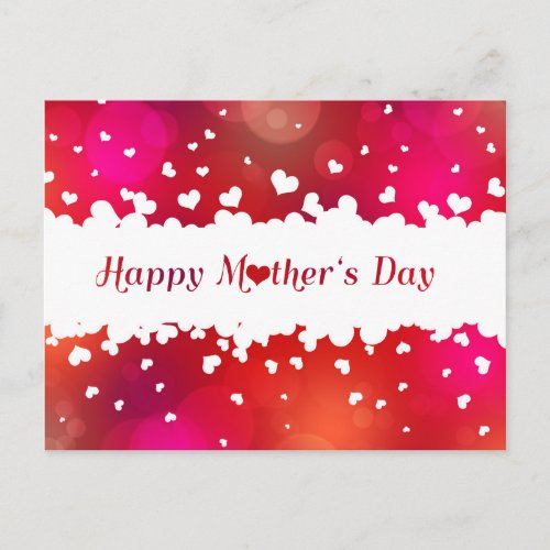 Lovely Happy Mothers Day Hearts Postcard