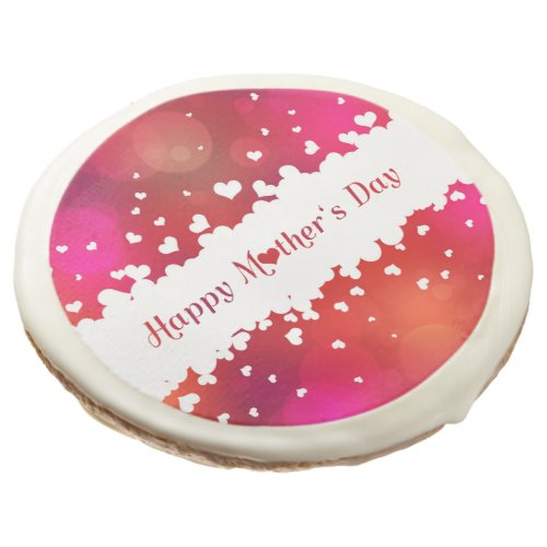 Lovely Happy Mothers Day Hearts Sugar Cookie