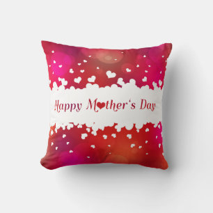 Lovely Happy Mother's Day Hearts Throw Pillow