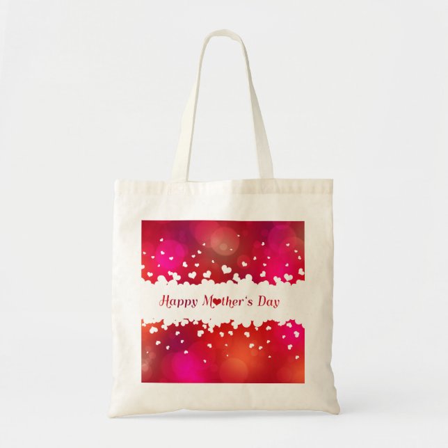 Lovely Happy Mother's Day Hearts Tote Bag (Front)