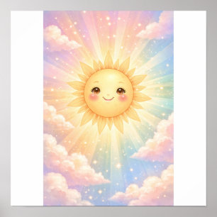Lovely Happy Sun Pastel Poster