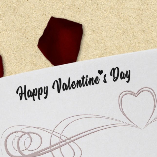 Lovely Happy Valentines Day Heart Typography Self-inking Stamp (Creator Uploaded)