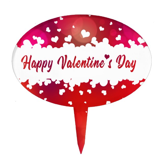 Lovely Happy Valentine's Day Hearts - Cakepick (Front)