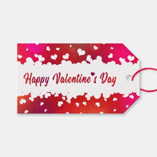 Lovely Happy Valentines Day Hearts _ Gift Tag