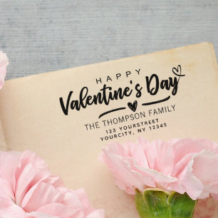 Lovely Happy Valentines Day Modern Return Address Self-inking Stamp