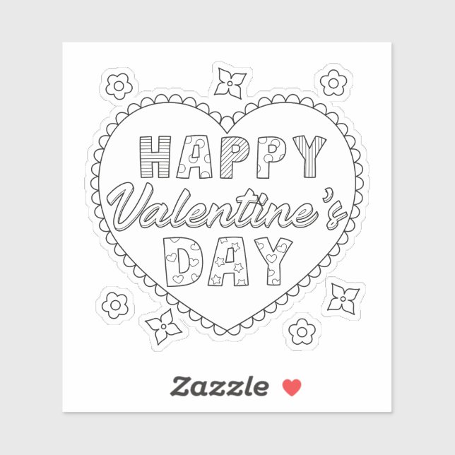 Lovely Happy Valentine's Day Sticker (Sheet)