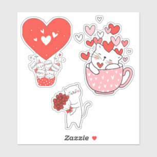 Lovely Happy Valentine's day Vinyl Sticker