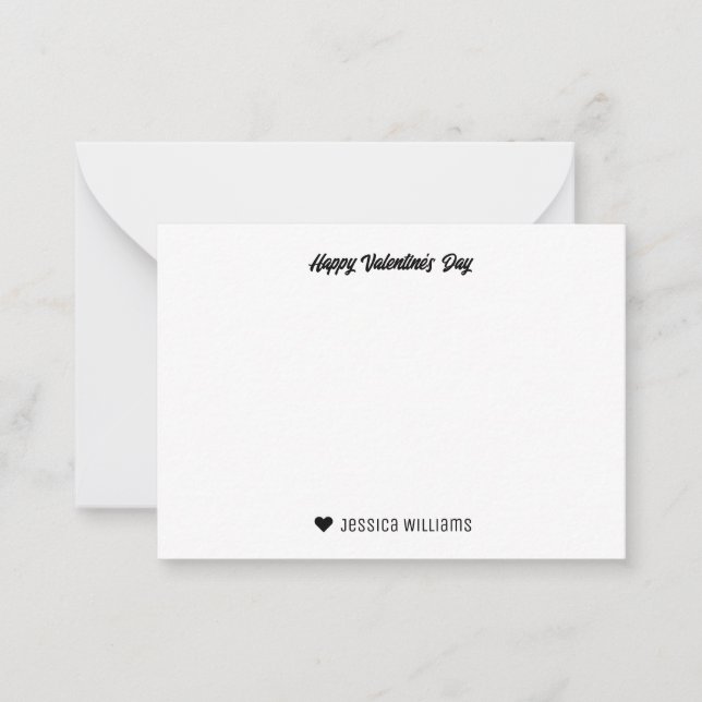 Lovely Heart Doodle Pattern Pink Valentine's Day Note Card (Front)