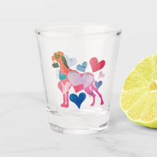 Lovely Heart Great Dane Shot Glass