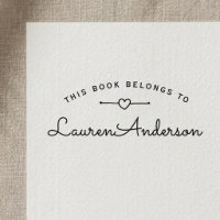 Lovely Heart Handmade Book Belongs to Bookplate