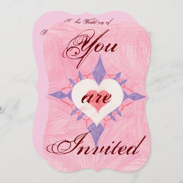 Lovely Heart Invitation (Front/Back)