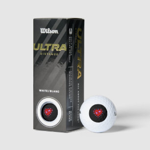 Lovely Heart Kisses Golf Balls