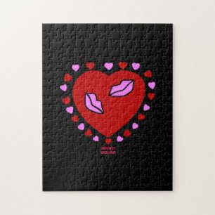 Lovely Heart Kisses Puzzle 28 cm x 35.5 cm