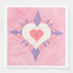 Lovely Heart Paper Dinner Napkins
